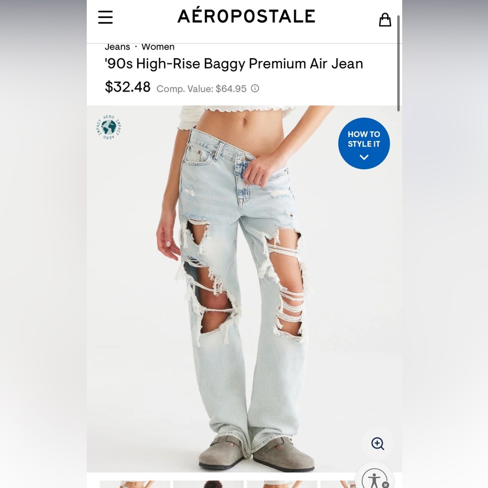 Aeropostale light wash jeans